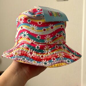Little Wishes Girls Daisy Bucket Hat- NWT